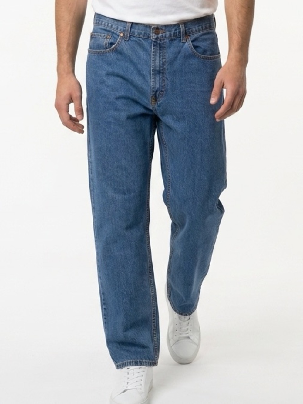 Levis 569 Loose Straight Jeans Mens 38x32 Medium Wash Blue Denim 005694560